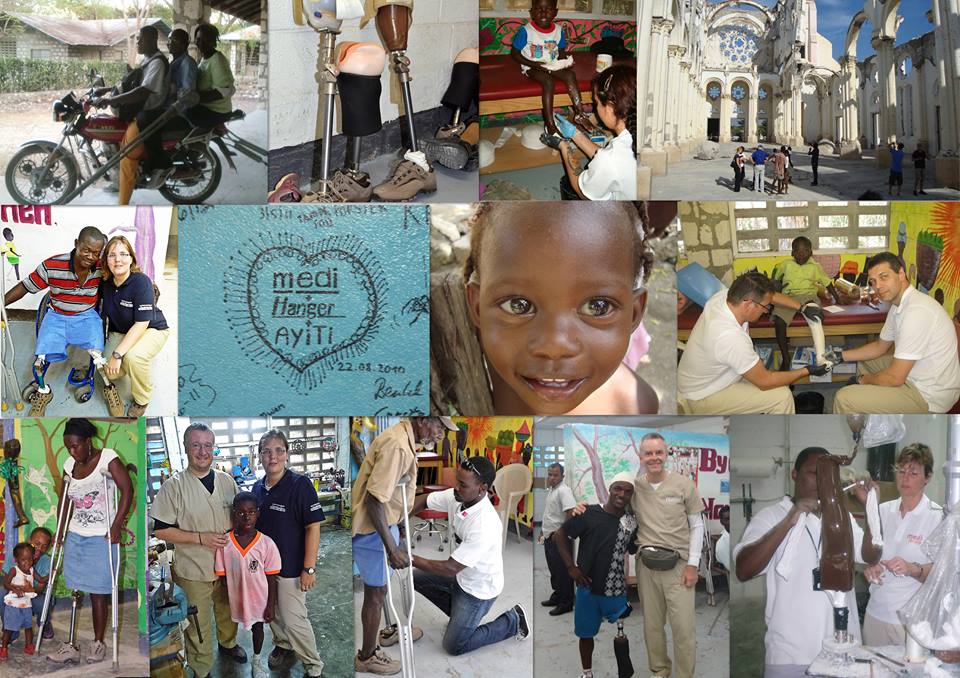 Collage verschiedenster Eindruecke aus Haiti aus 5 Jahren medi for help Engagement