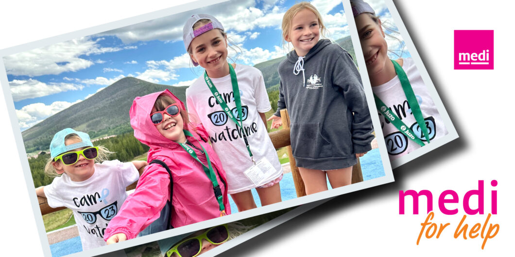 Children from Camp WatchMe at the "YMCA of the Rockies" camp in Rocky Mountain National Park